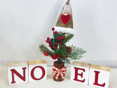 Nón Noel thần lùn mini Decor bàn tiệc ĐK 10cm [Vải nỉ - Nhiều màu] NON-X-10